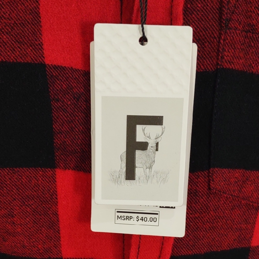DENIM& FLOWER, Size 13/14,Kids Red and Black Plaid Shirt - Picture 4 of 17